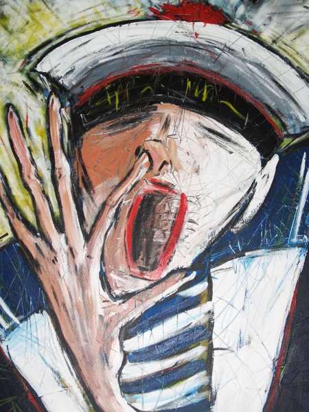 Autoportrait en peintre officiel de la Narine (80 cm / 80 cm) 2009